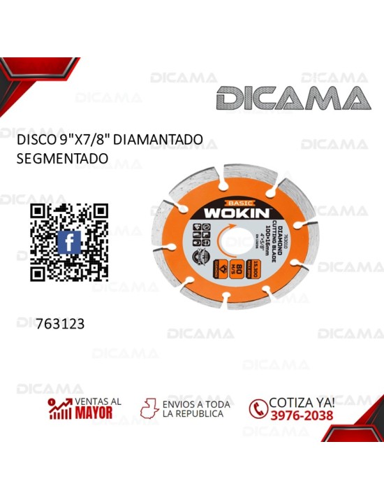 DISCO 9"X7/8" DIAMANTADO SEGMENTADO