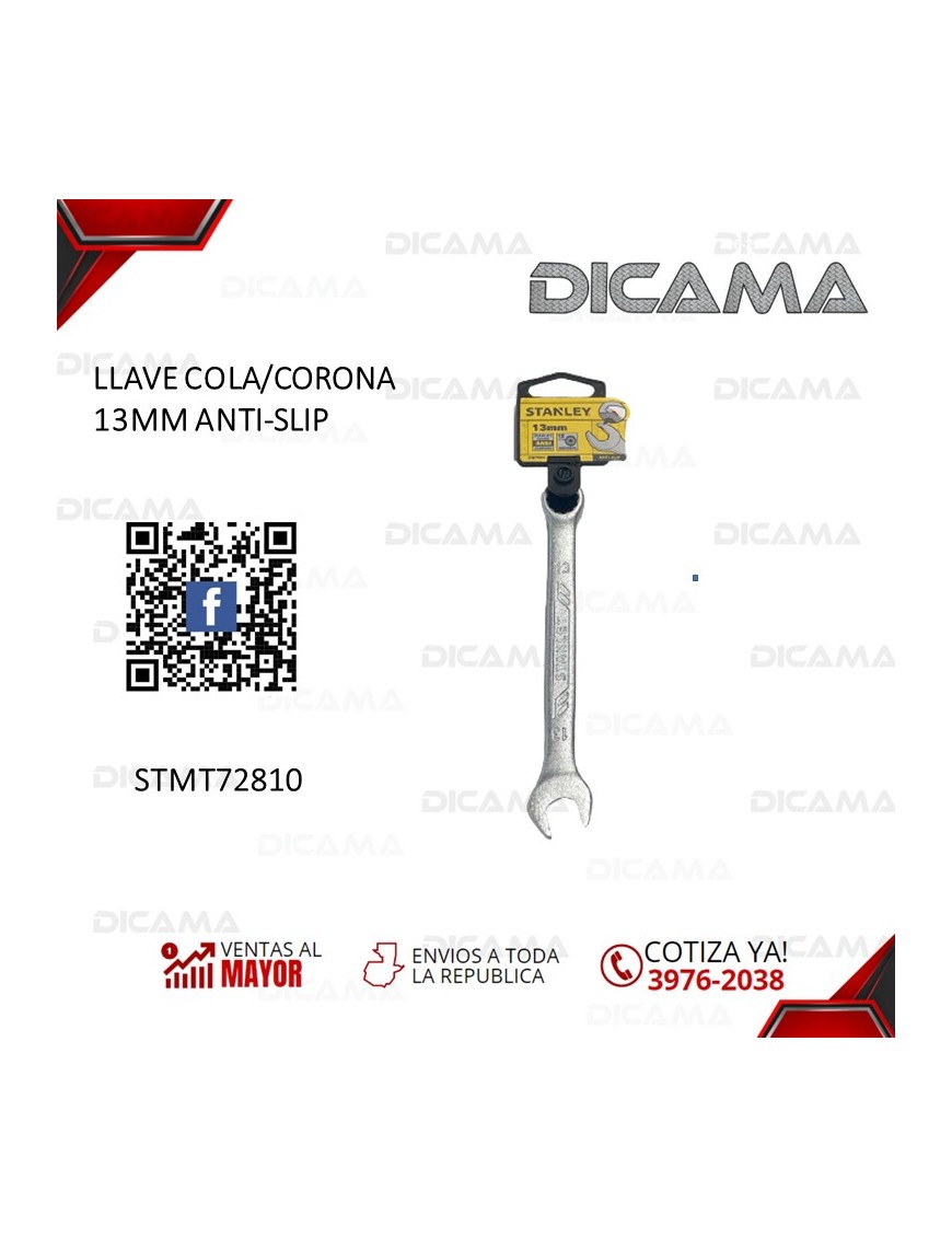 LLAVE COLA/CORONA 13MM ANTI-SLIP