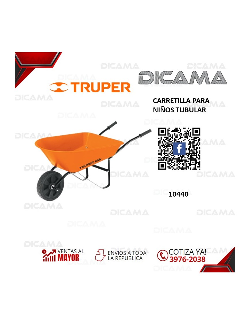 CARRETILLA PARA NIÑOS TUBULAR