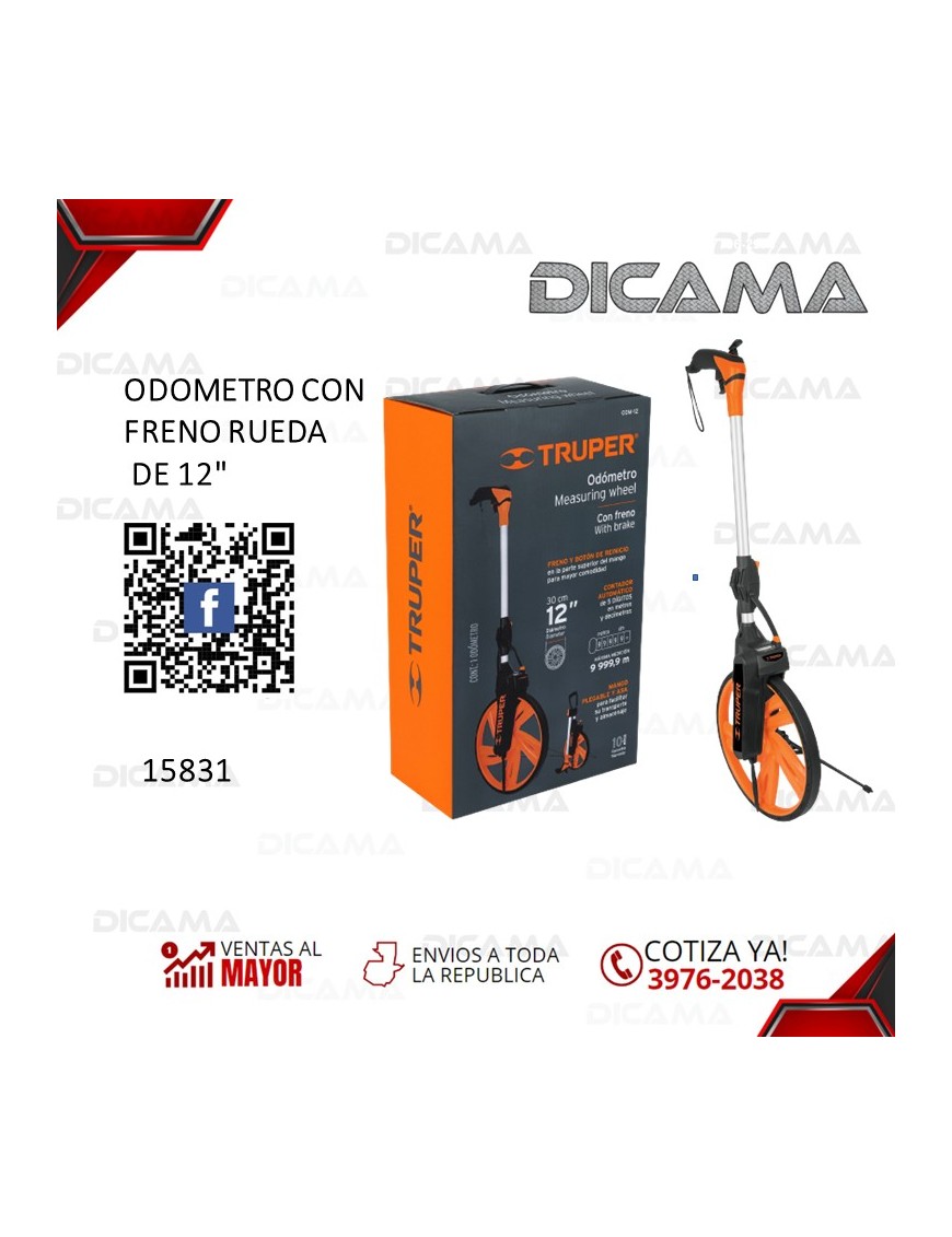 ODOMETRO CON FRENO RUEDA DE 12"
