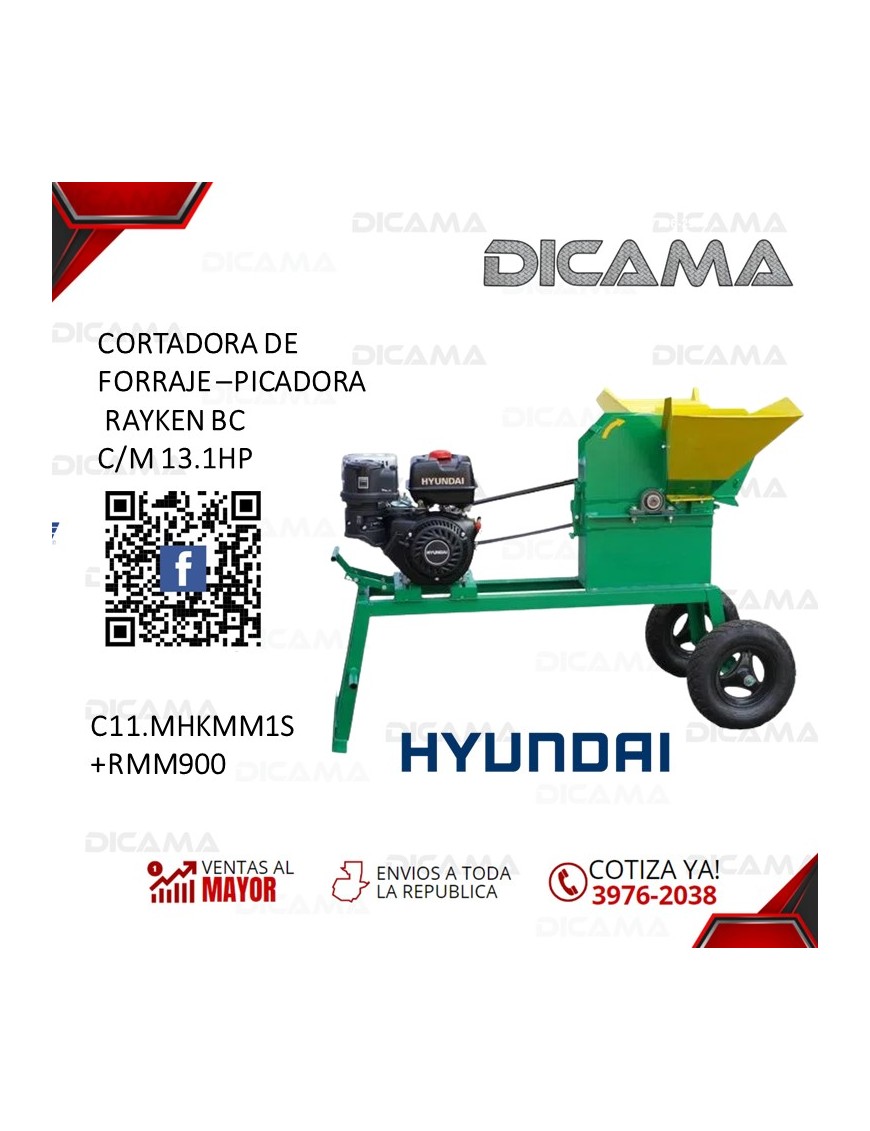 CORTADORA DE FORRAJE -PICADORA RAYKEN BC C/M 13.1HP