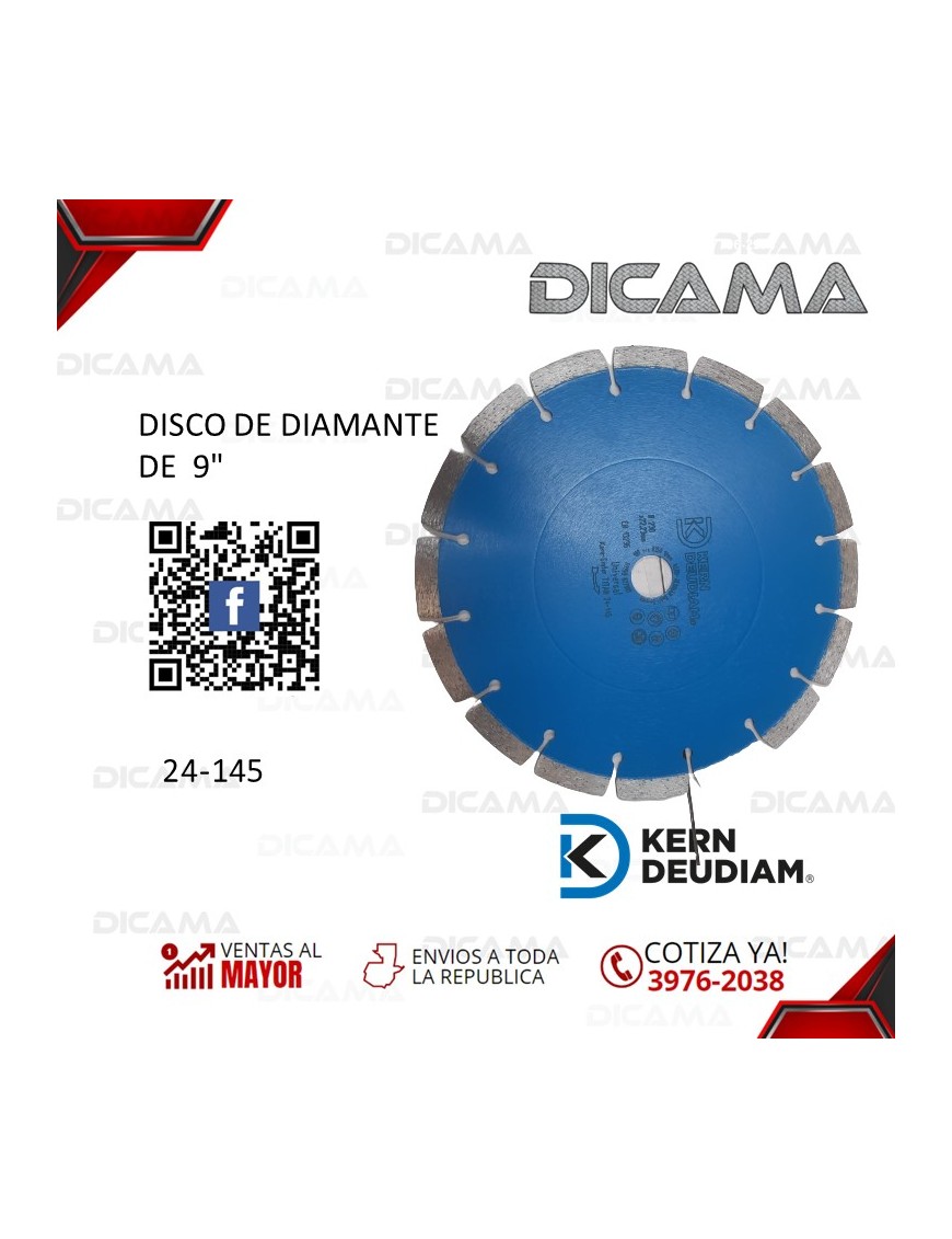 DISCO 9" DE DIAMANTE