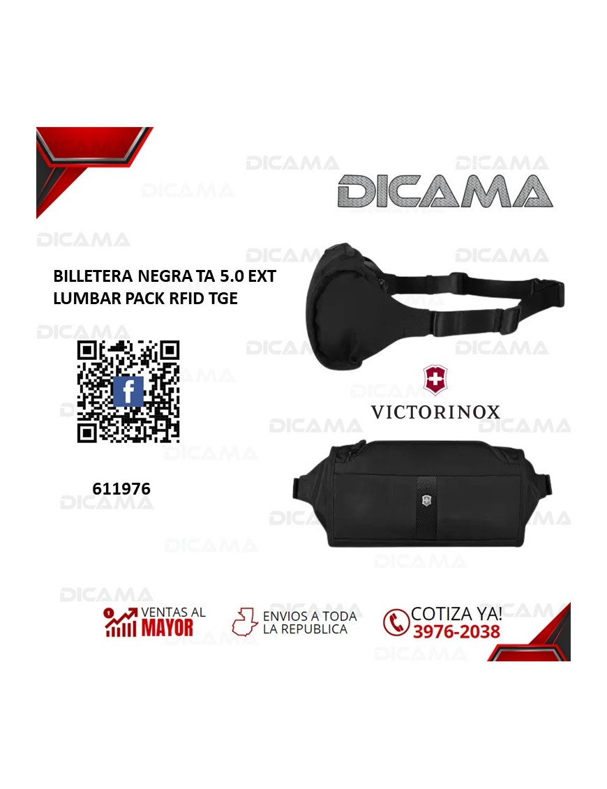 BILLETERA NEGRA TA 5.0 EXT LUMBAR PACK RFID TGE