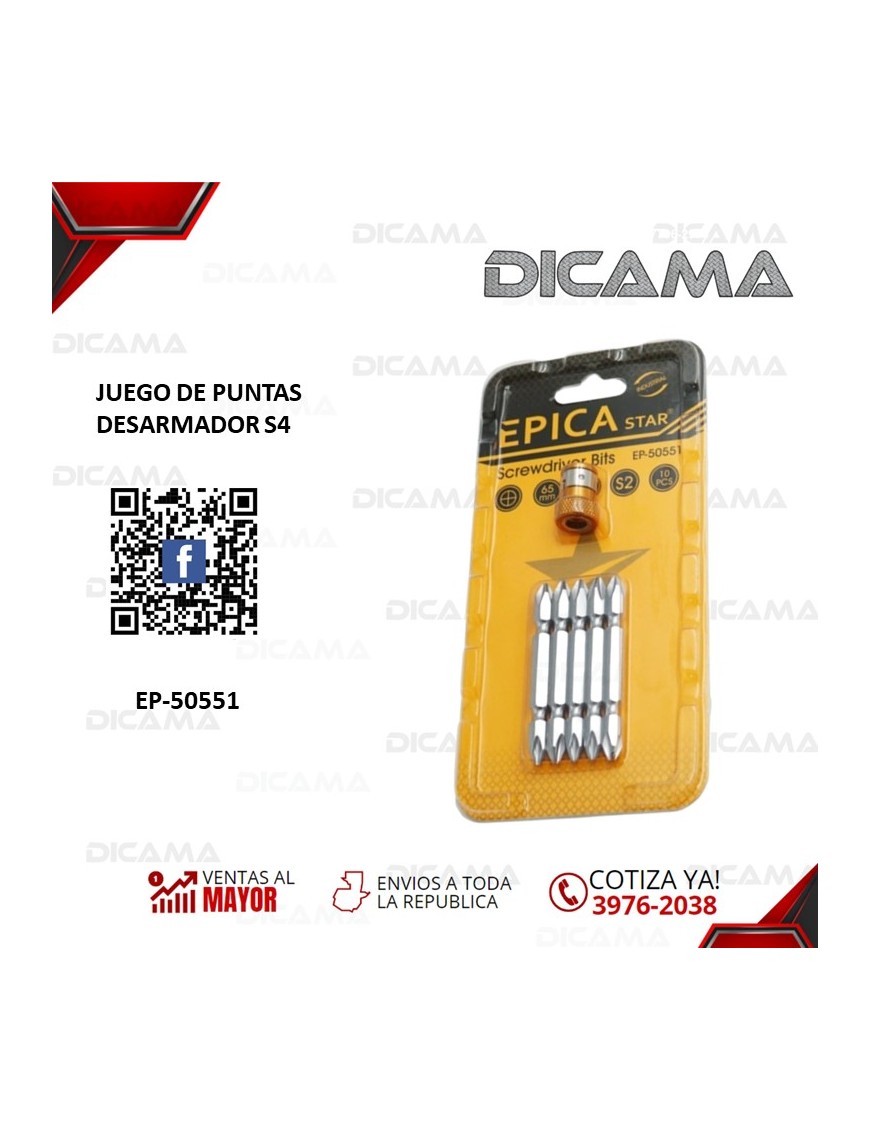 JUEGO DE PUNTAS 5 PZS DESARMADOR S4
