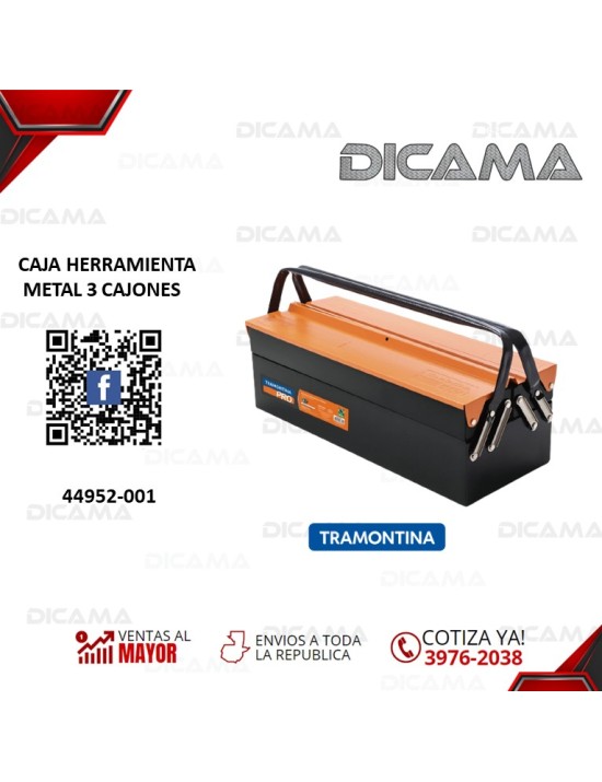 CAJA HERRAMIENTA METAL 3 CAJONES