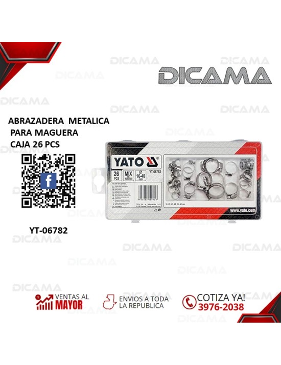 ABRAZADERA  METALICA  PARA MAGUERA CAJA 26 PCS