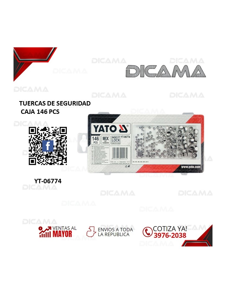TUERCAS DE CIERRE AUTOMATICO CAJA 146 PCS
