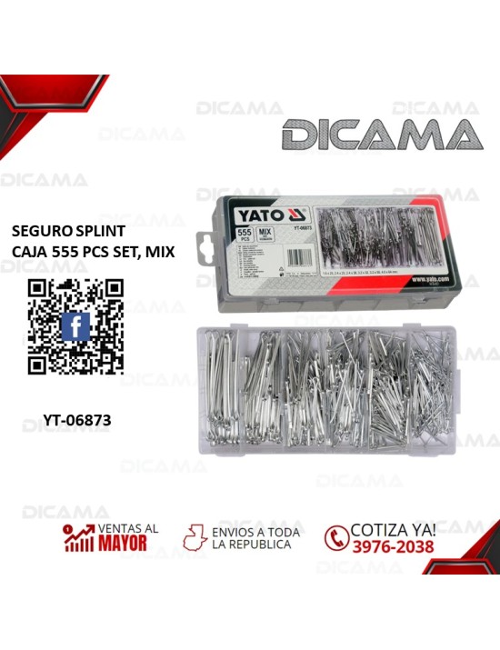 SEGURO SPLINT CAJA 555 PCS SET, MIX YATO YT-06873