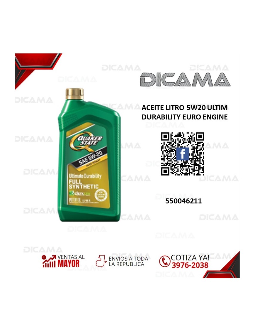 ACEITE LITRO 5W20 ULTIM DURABILITY EURO ENGINE