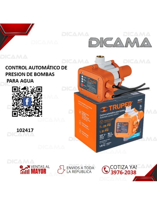CONTROL AUTOMATICO DE PRESION DE BOMBAS PARA AGUA
