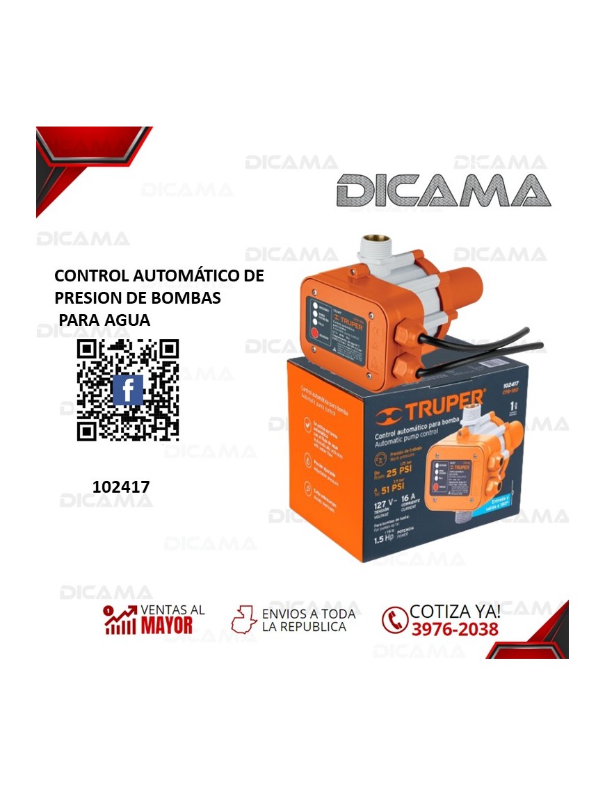 CONTROL AUTOMATICO DE PRESION DE BOMBAS PARA AGUA