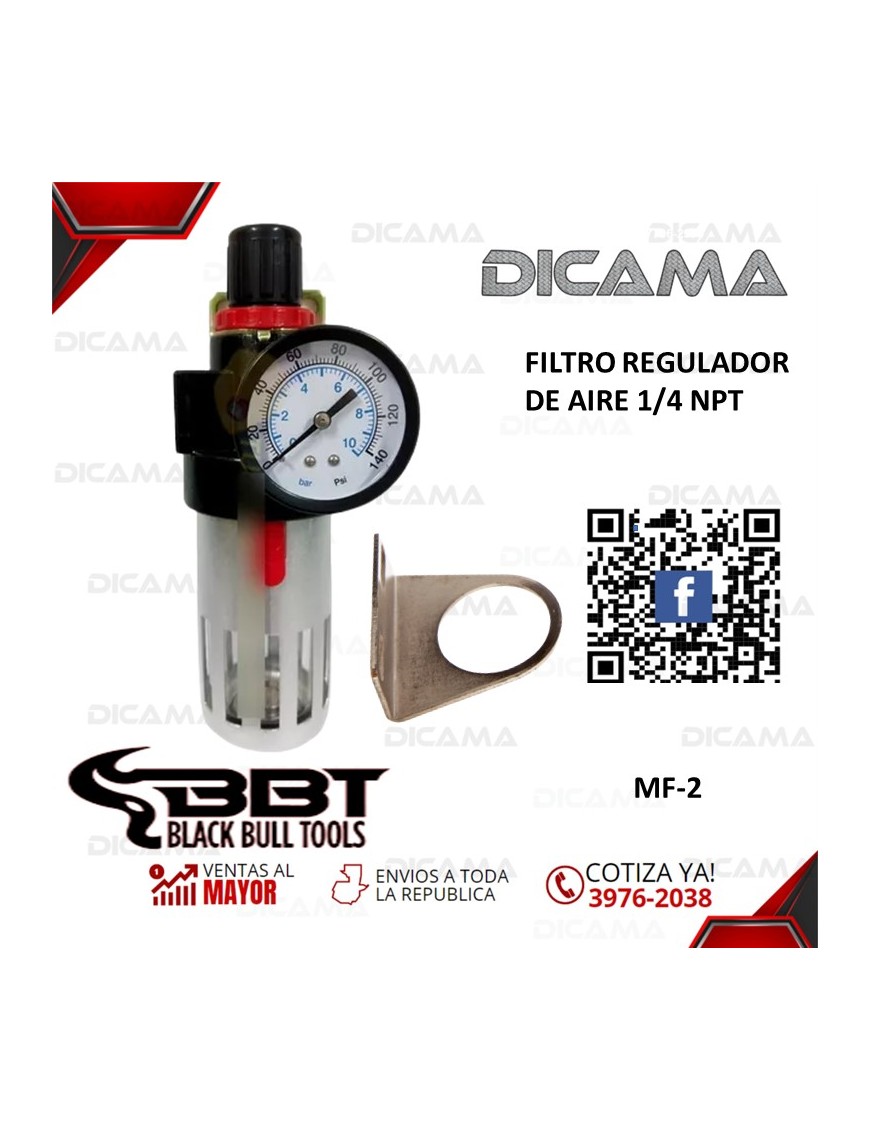 FILTRO REGULADOR DE AIRE 1/4 NPT