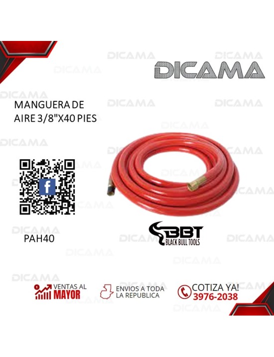 MANGUERA DE AIRE 3/8"X40 PIES