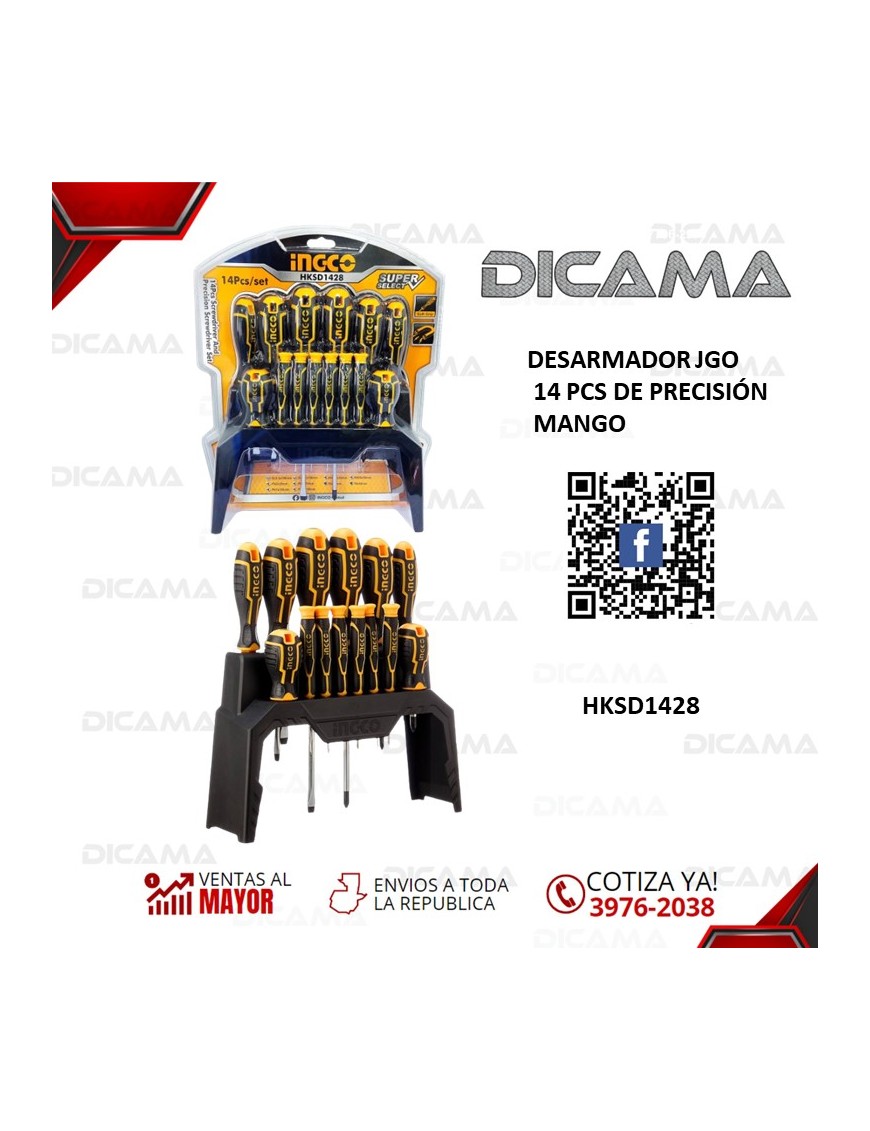DESARMADOR JGO 14 PCS DE PRECICION MANGO