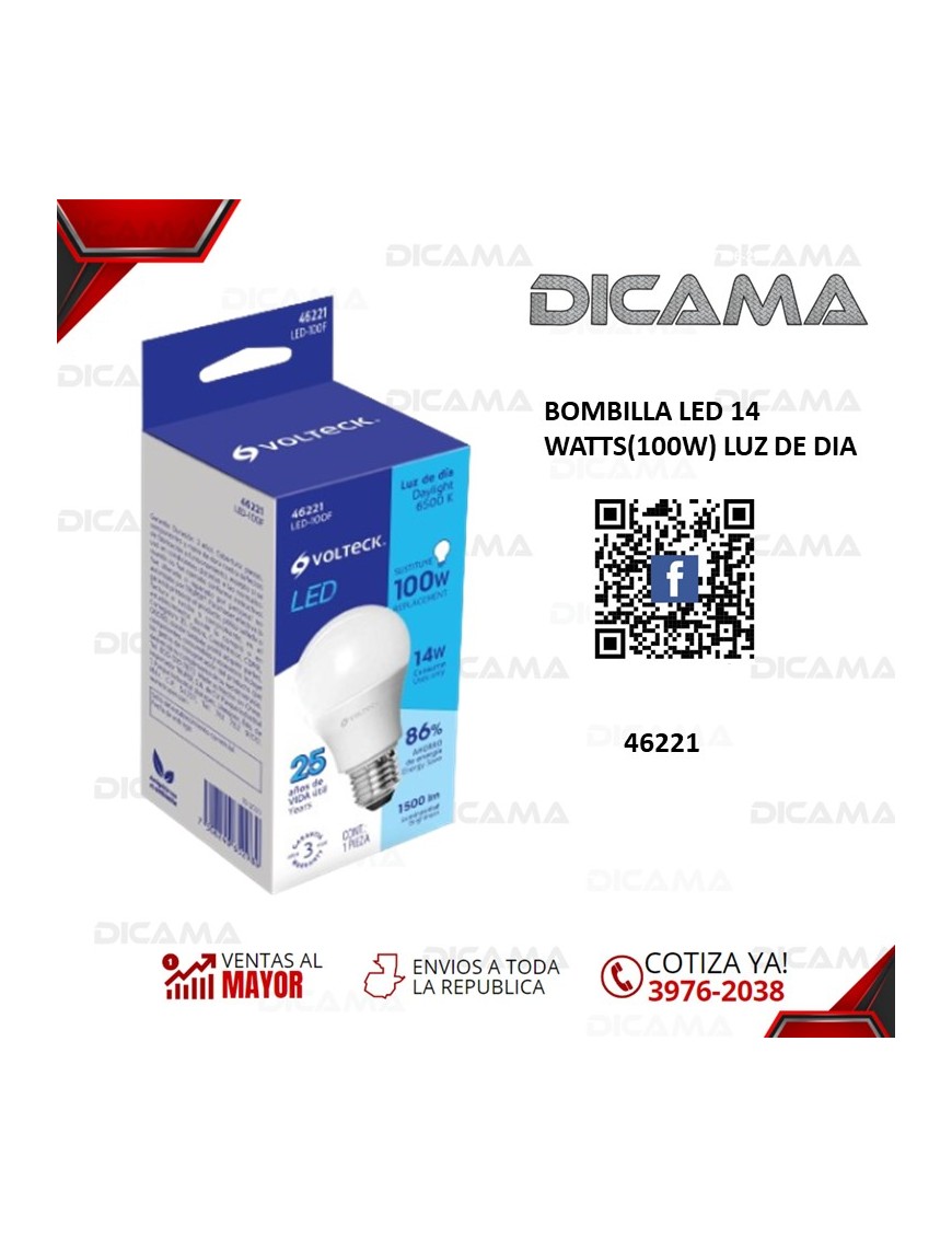 BOMBILLA LED 14 WATTS(100W) LUZ DE DIA