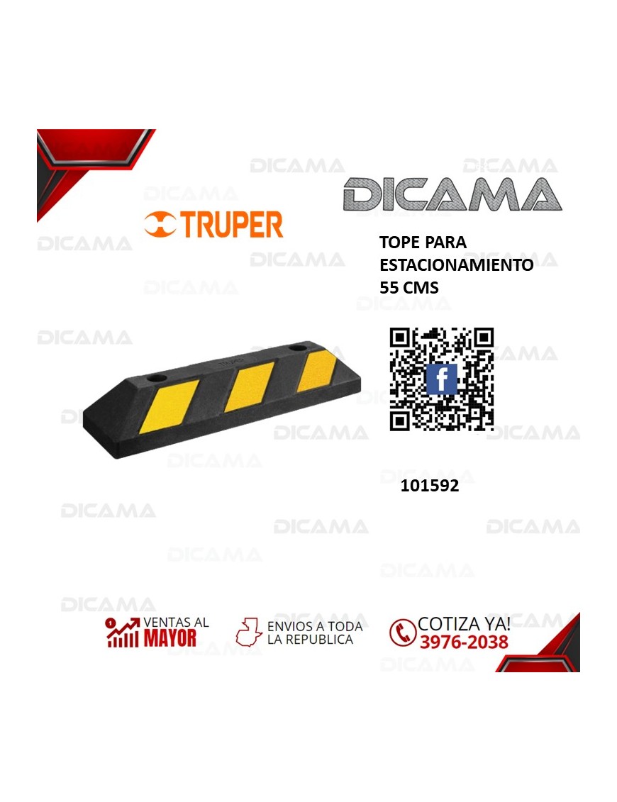 TOPE PARA ESTACIONAMIENTO 55 CMS