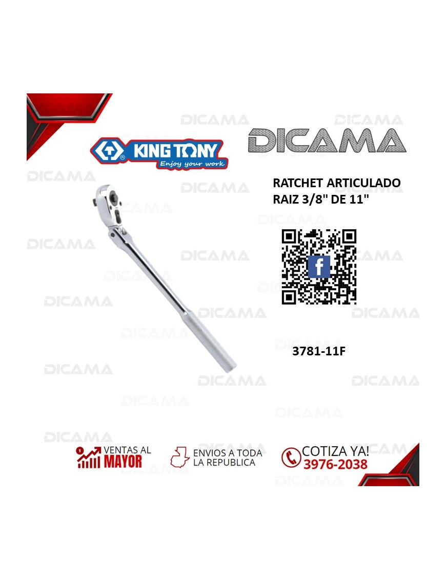 RATCHET RAIZ 3/8" 11" ARTICULADO