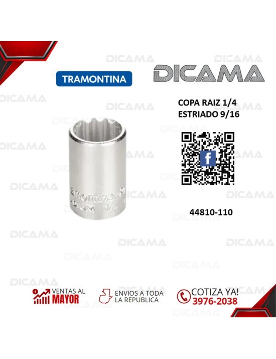 COPA RAIZ 1/4"     ESTRIADO
