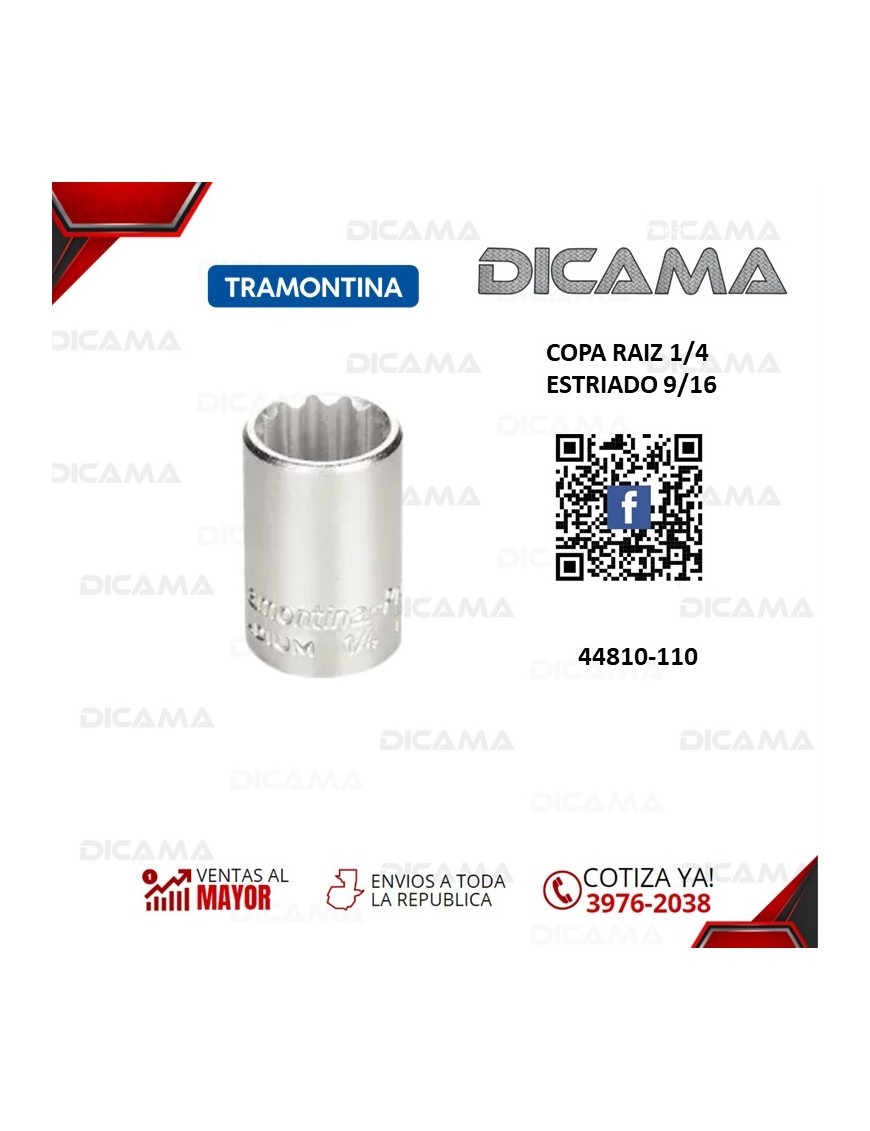 COPA RAIZ 1/4"     ESTRIADO