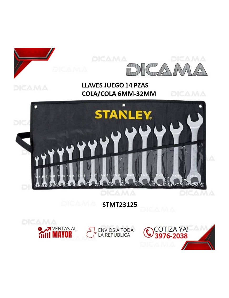 LLAVES JUEGO 14 PZAS COLA/COLA 6MM-32MM