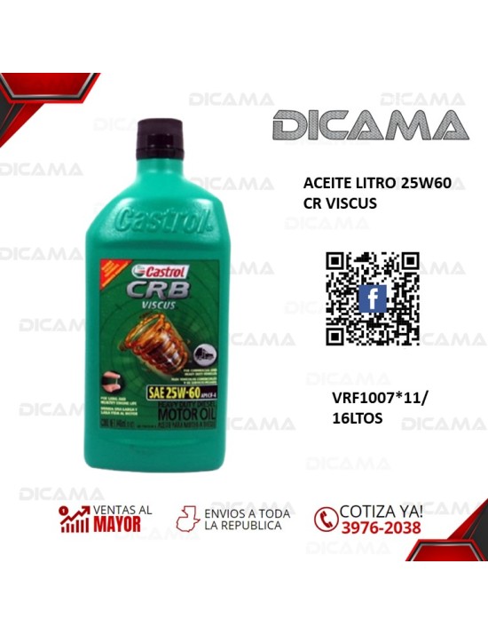 ACEITE LITRO 25W60 CR VISCUS