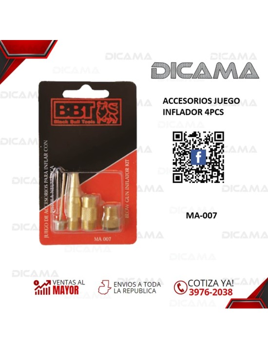 ACCESORIOS JUEGO INFLADOR 4PCS