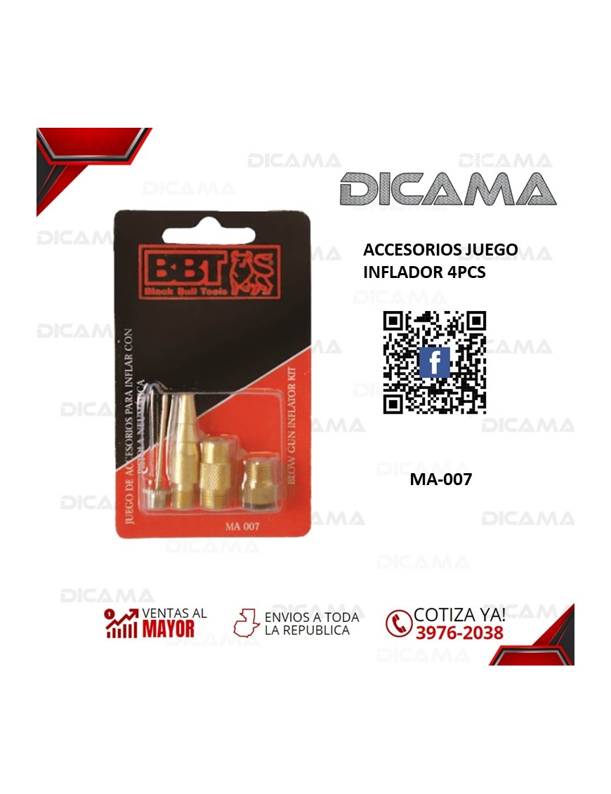 ACCESORIOS JUEGO INFLADOR 4PCS