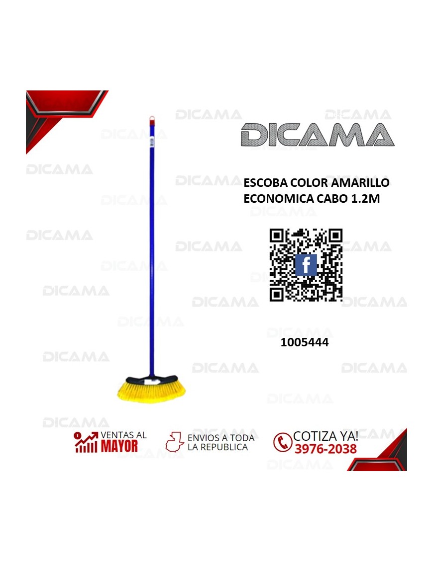 ESCOBA ECONOMICA CABO 1.2M AMARILLO