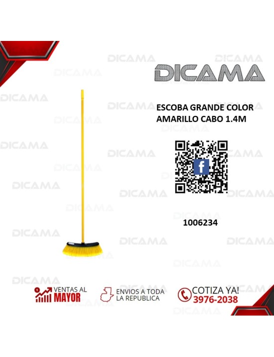 ESCOBA GRANDE CABO 1.4M AMARILLO