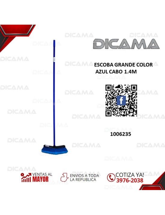 ESCOBA GRANDE CABO 1.4M AZUL