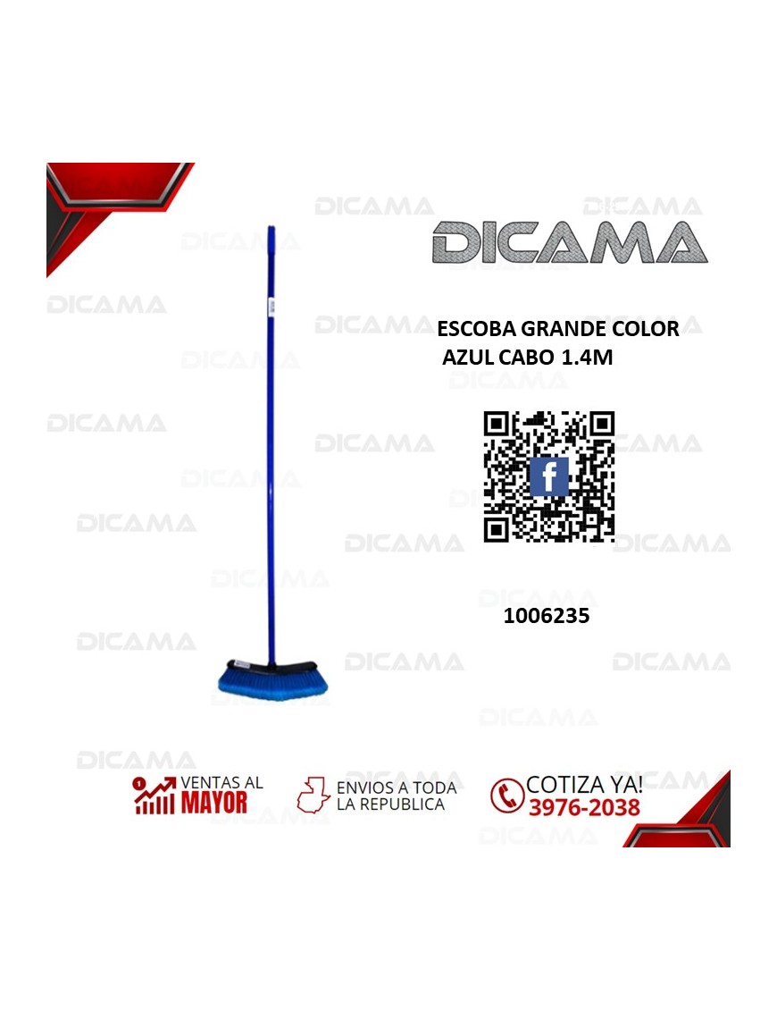 ESCOBA GRANDE CABO 1.4M AZUL