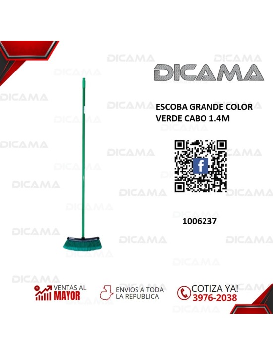 ESCOBA GRANDE CABO 1.4M VERDE