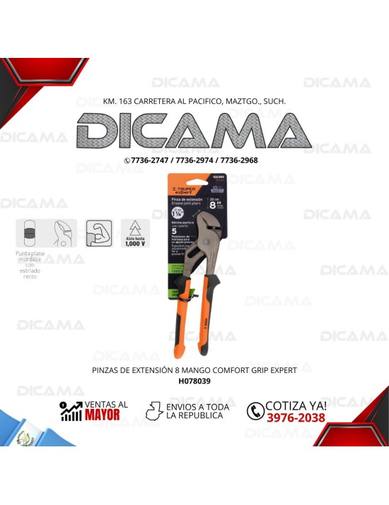 PINZA 8" DE EXTENSIÓN MANGO COMFORT GRIP EXPERT