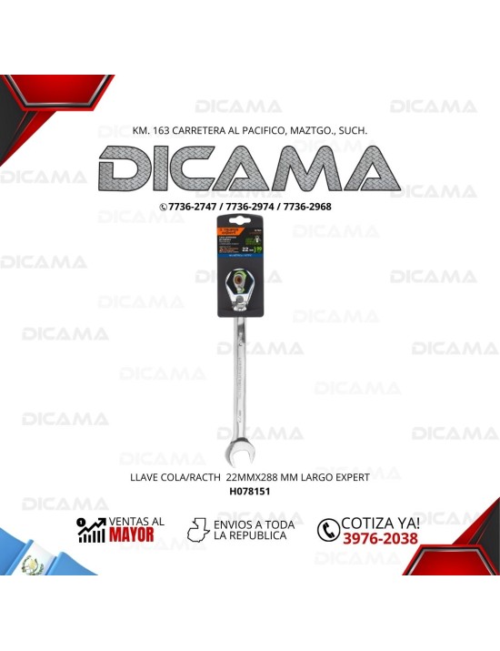 LLAVE COLA/RACTH  22MMX288 MM LARGO EXPERT