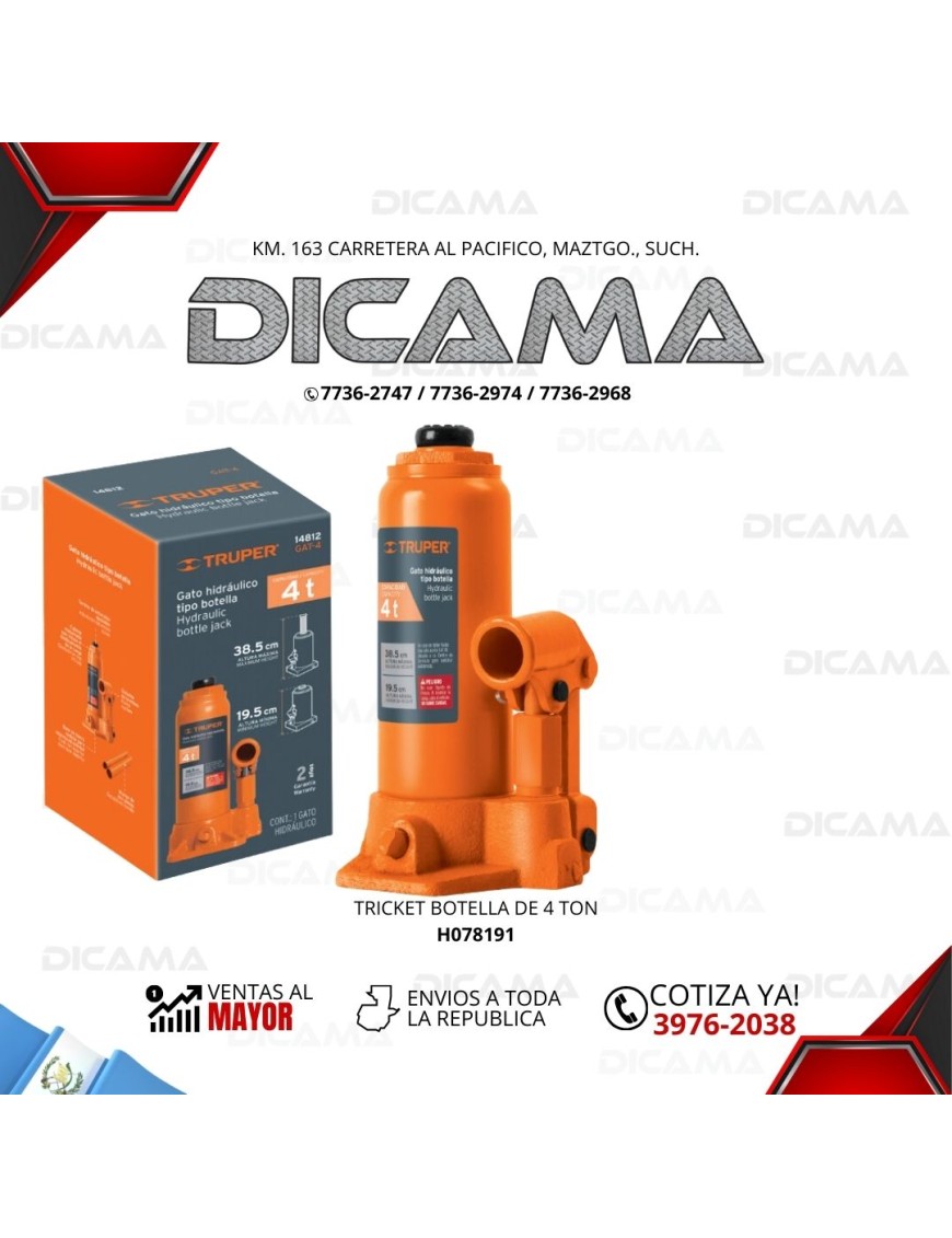 TRICKET DE BOTELLA 4 TONELADAS