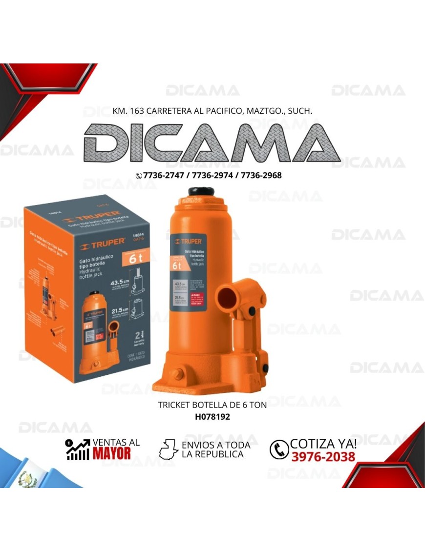TRICKET DE BOTELLA 6 TONELADAS