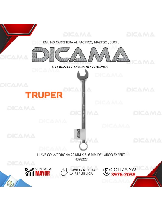 LLAVE COLA/CORONA 22 MM X 316 MM DE LARGO EXPERT