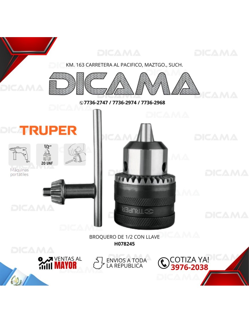 MANDRIL DE 1/2" CON LLAVE