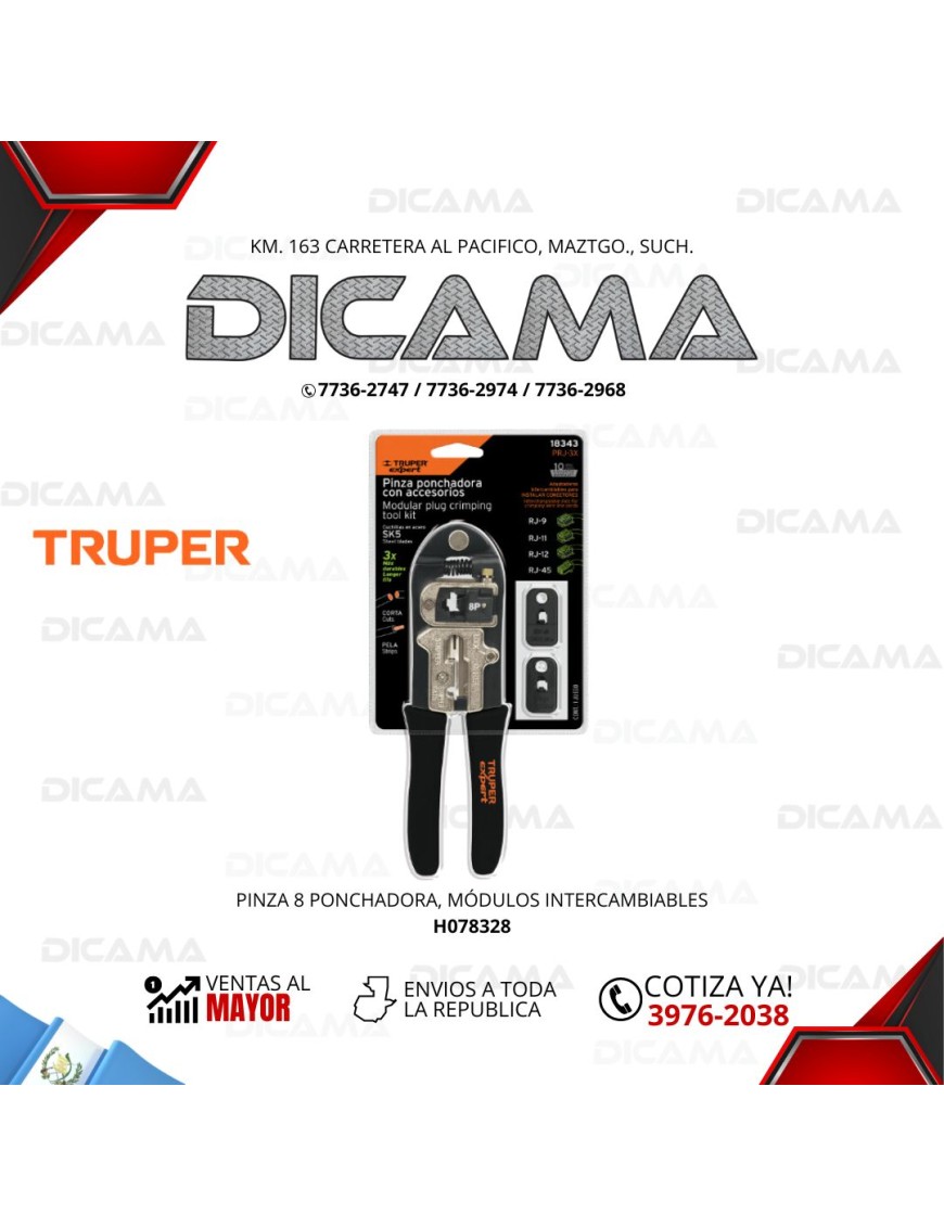 PINZA 8" PONCHADORA MODULOS INTERCAMBIABLES
