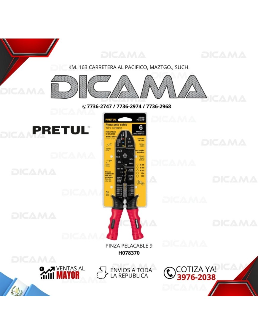 PINZA 9" PELACABLE