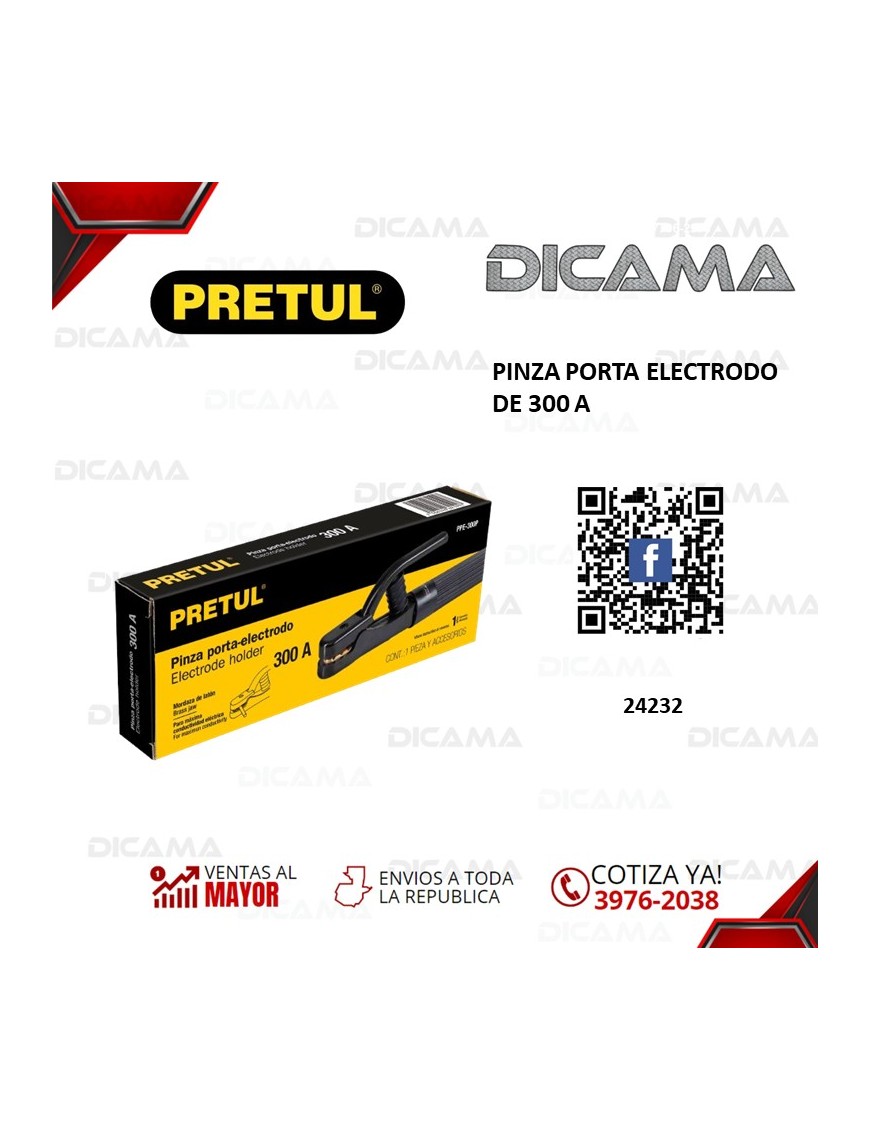 PINZA PORTA ELECTRODO DE 300 A