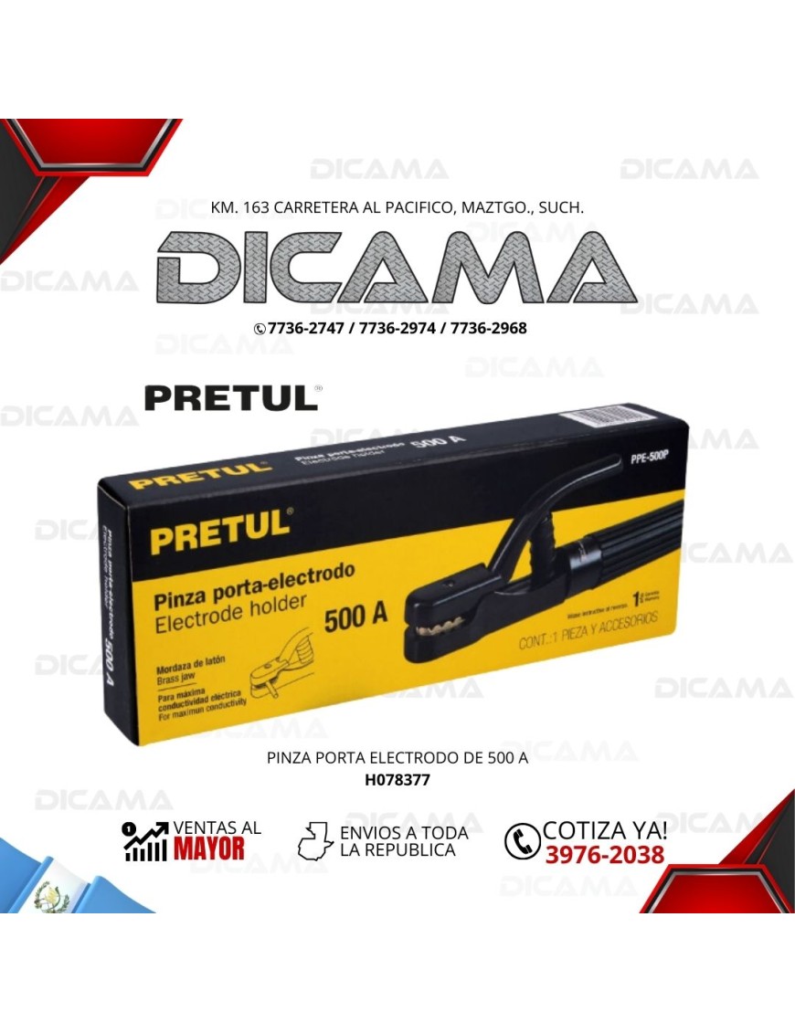 PINZA PORTA ELECTRODO DE 500 A