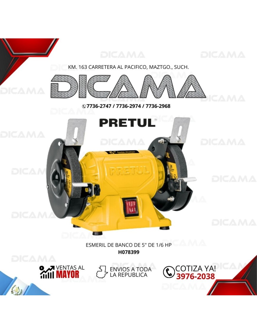 ESMERIL DE BANCO 5" DE 1/6 HP