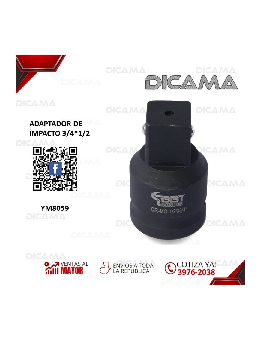 ADAPTADOR DE IMPACTO 3/4*1/2