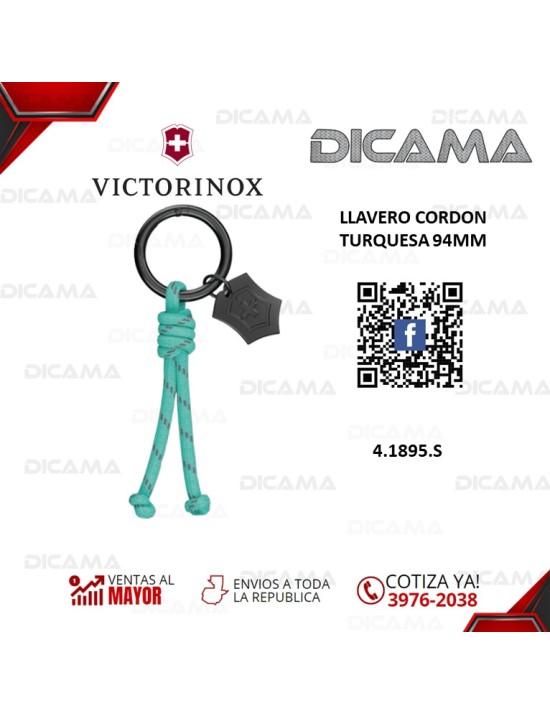 LLAVERO CORDON TURQUESA 94MM