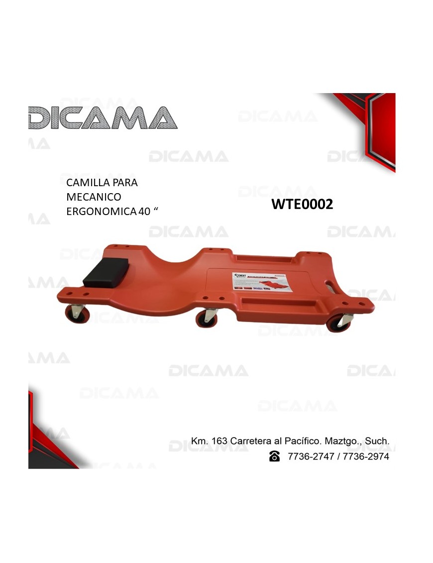 CAMILLA PARA MECANICO 40" ERGONOMICA