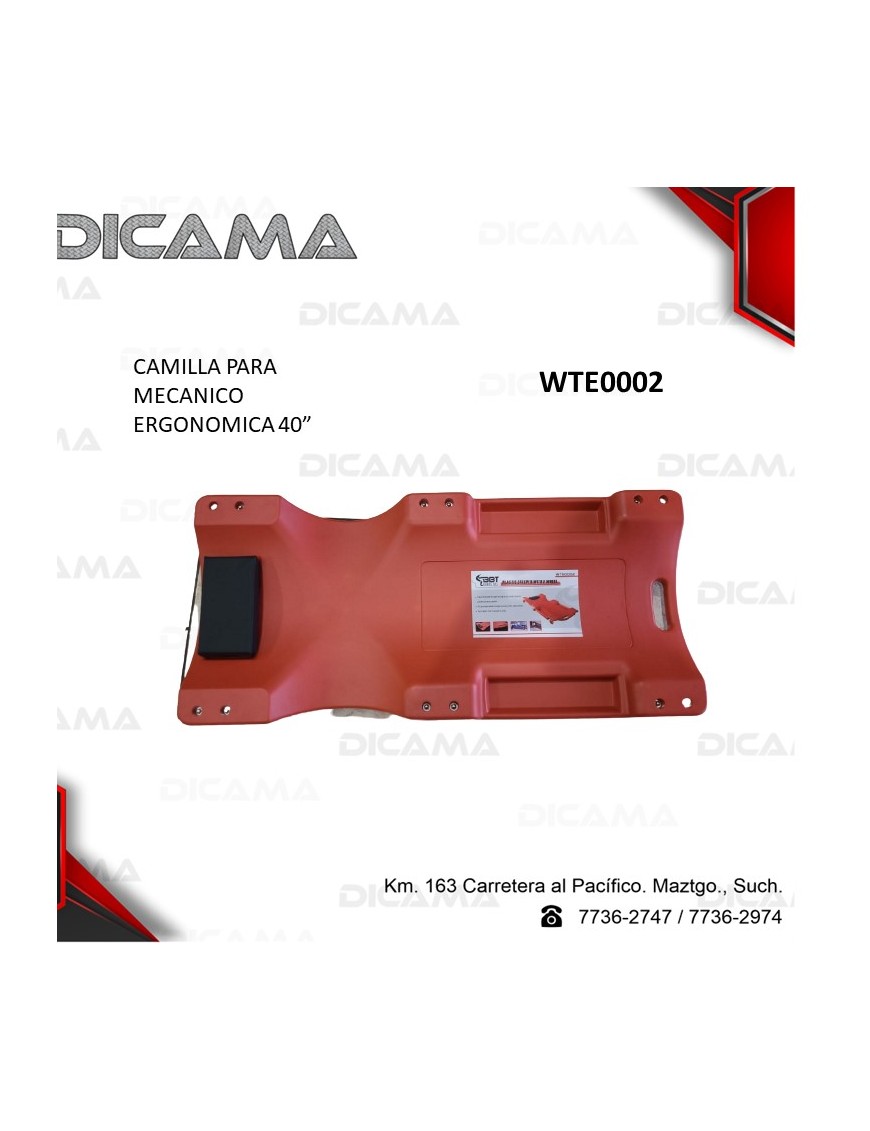 CAMILLA PARA MECANICO 40" ERGONOMICA