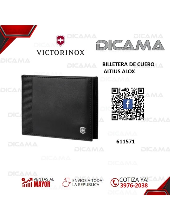 BILLETERA DE CUERO NEGRO ALTIUS ALOX