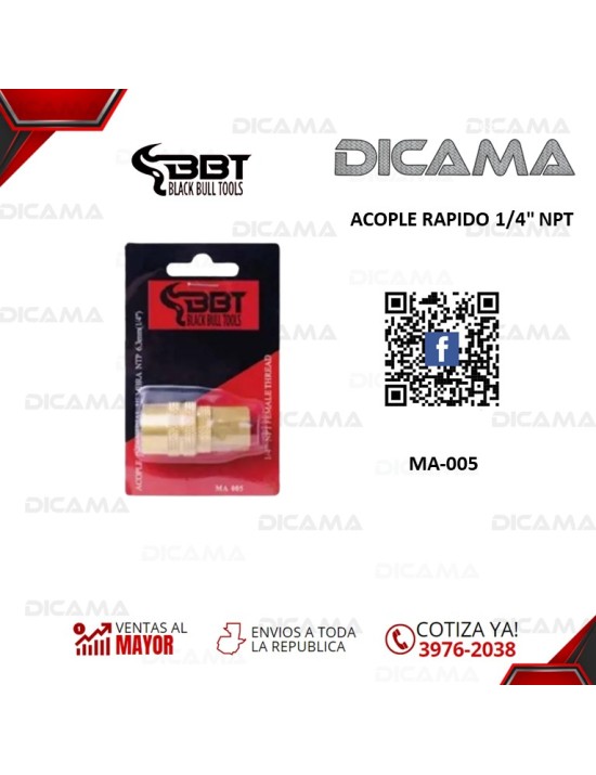 ACOPLE RAPIDO 1/4" NPT