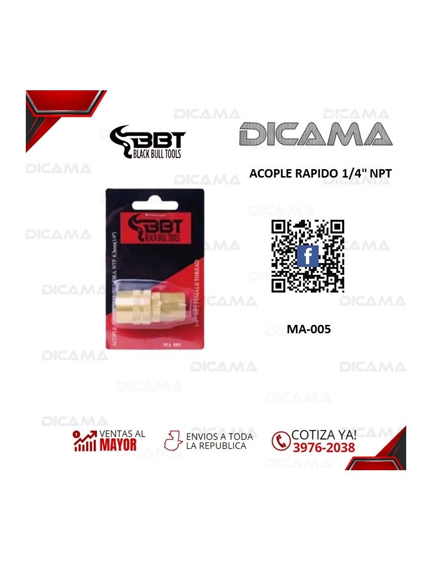 ACOPLE RAPIDO 1/4" NPT